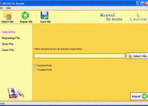 software - Kernel Access Database Repair Software 11.02.01 screenshot