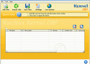 Kernel DBF - Repair corrupt DBF files screenshot