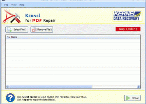 software - Kernel For PDF Repair Tool 15.01 screenshot