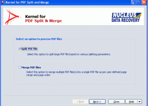 software - Kernel for PDF Split and Merge 10.05.01 screenshot