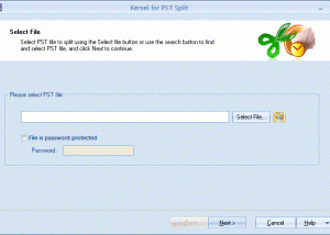 software - Kernel for PST Split 15.01 screenshot