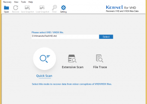 software - Kernel for VHD Recovery 17.1 screenshot