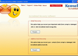 software - Kernel IncrediMail Recovery Software 4.02 screenshot