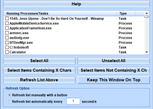 Kill Multiple Processes and Tasks At Once Software screenshot