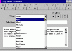 software - King James Dictionary 2.20 screenshot