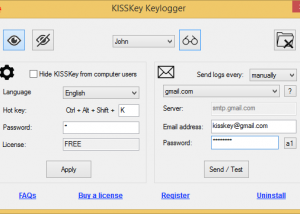 KISSKey Keylogger screenshot