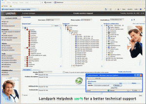 software - LANDPARK HELPDESK 3.8.A screenshot