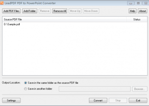 LeadPDF PDF to PowerPoint Converter screenshot