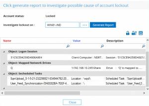 Lepide Account Lockout Examiner screenshot