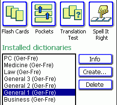 LingvoSoft FlashCards German <-> French for Pocket PC screenshot