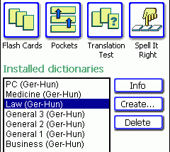 software - LingvoSoft FlashCards German <-> Hungarian for Pocket PC 1.3.20 screenshot