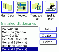 software - LingvoSoft FlashCards German <-> Italian for Pocket PC 1.3.20 screenshot