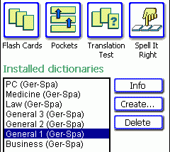 software - LingvoSoft FlashCards German <-> Spanish for Pocket PC 1.3.20 screenshot