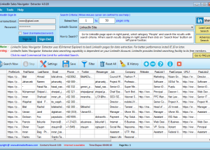 LinkedIn Sales Navigator Extractor screenshot