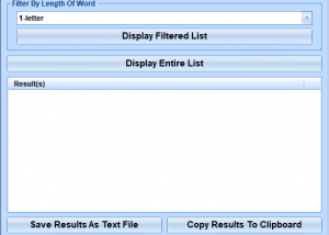 List Of All English Words Database Software screenshot