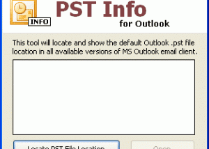 Locate Outlook PST File screenshot