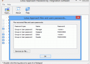 software - Lotus Approach Password 2015.06.01 screenshot