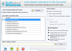 software - Lotus Notes Calendars to ICS Converter 1.0 screenshot