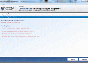 software - Lotus Notes Migration to Google Apps 5.0 screenshot