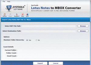 Lotus Notes to MBOX screenshot