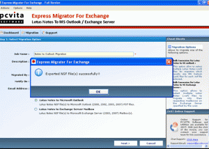 software - Lotus to Exchange 2.0 screenshot