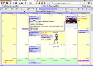software - LuxCal Web Based Calendar SQLite 4.6.0L screenshot