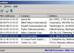 software - MACAddressView 1.48 screenshot