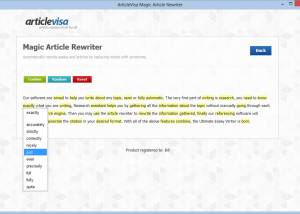 software - Magic Article Rewriter 1.0 screenshot