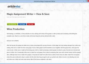 software - Magic Assignment Writer 1.0 screenshot