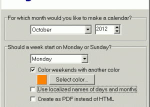 Magic Calendar Maker screenshot