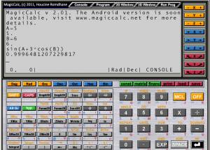 MAGICCALC screenshot