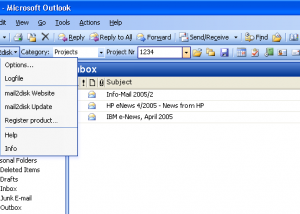 software - mail2disk 3.2 screenshot
