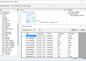 software - Mailchimp SSIS Components by Devart 3.0.630 screenshot