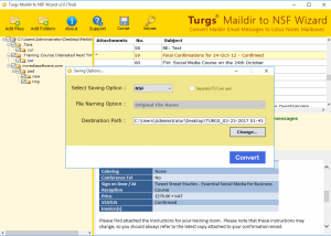 Maildir to NSF Wizard screenshot