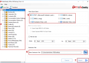 software - MailsDaddy Office 365 Backup Tool 2.8 screenshot