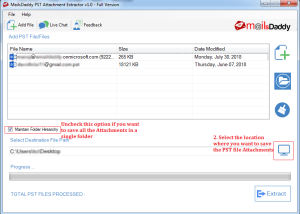 MailsDaddy PST Attachment Extractor screenshot