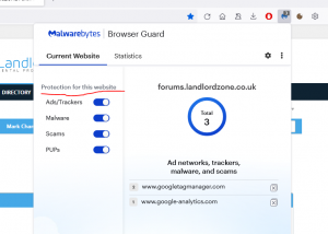 Full Malwarebytes Browser Guard for Chrome screenshot