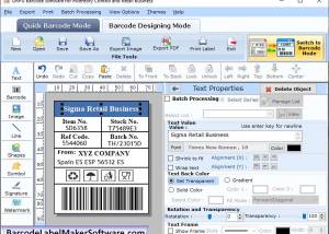 Manufacturing Barcode Label Software screenshot