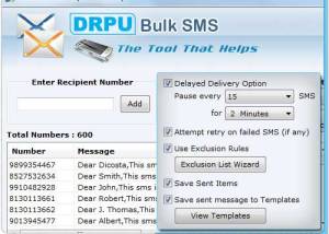 Mass SMS Software screenshot