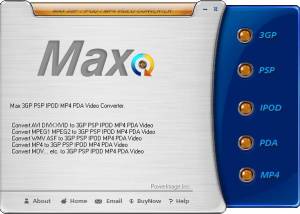 Max 3GP PSP IPOD PDA MP4 Video Converter screenshot