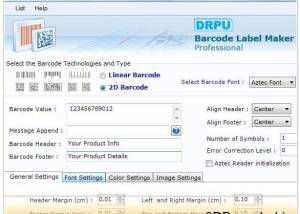 software - MaxiCode Barcode Font Generator 8.3.0.1 screenshot