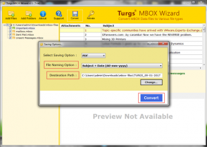 software - MBOX to PDF Converter 2.1 screenshot