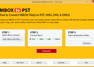 software - MBOX to PST Tool 3.1 screenshot