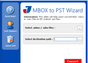 MBOX to PST Wizard screenshot
