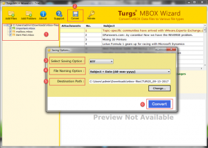 MBOX to RTF Converter screenshot