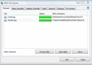 MD5 File Hasher screenshot