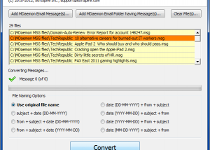 MDaemon MSG to EML Converter screenshot