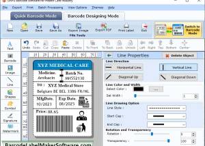 Medical Barcode Label Software screenshot