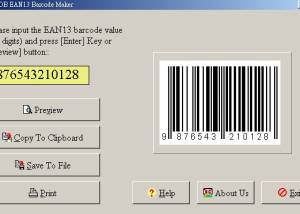 MemDB EAN13 Barcode Maker screenshot