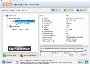 Memory Card Files Recovery Tool screenshot